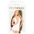Penthouse Earth-shaker - kakla lences kleita un stringi (balta) - M/L
