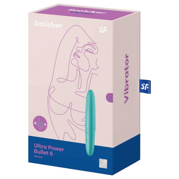 Satisfyer vibrators ūdensizturīgs Ultra Power Bullet 6 tirkīza