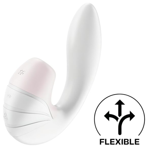 Satisfyer Supernova - uzlādējams, gaisa viļņu 2in1 vibrators (balts)
