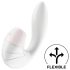 Satisfyer Supernova - uzlādējams, gaisa viļņu 2in1 vibrators (balts)