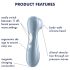 Satisfyer Pro 2 Gen2 - akumulatora gaisa viļņu klitora stimulators (Zils)