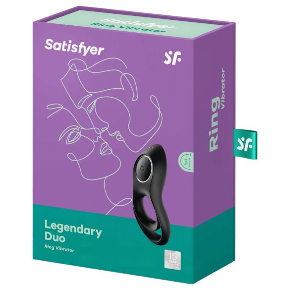 Satisfyer Legendary Duo - vīriešu vibrējošais erekcijas gredzens atkārtoti