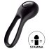 Satisfyer Majestic Duo - uzlādējams, ūdensizturīgs gredzens vīriešiem (melns)