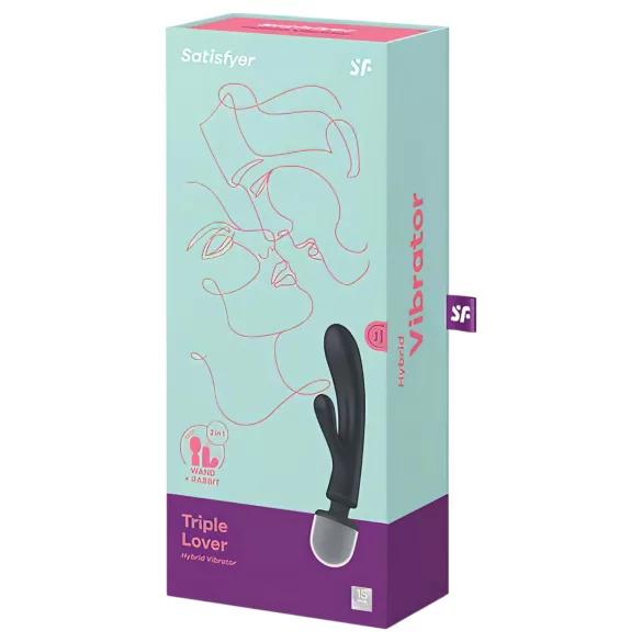 Satisfyer Triple Lover - G-punkta un masāžas vibrators sudraba krāsā