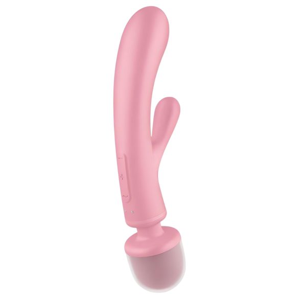 Satisfyer Triple Lover - G-punkta un klitora vibrators rozā