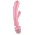 Satisfyer Triple Lover - G-punkta un masāžas vibrators (rozā)