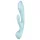 Satisfyer Triple Oh - uzlādējams vibrators ar klitora rociņu (zils)