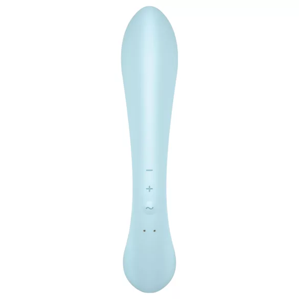 Satisfyer Triple Oh - uzlādējams vibrators ar klitora rociņu (zils)