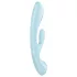 Satisfyer Triple Oh - uzlādējams vibrators ar klitora rociņu (zils)