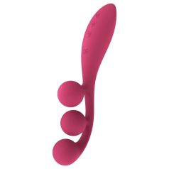   Satisfyer Tri Ball 1 - uzlādējams multifunkcionāls vibrators sarkans