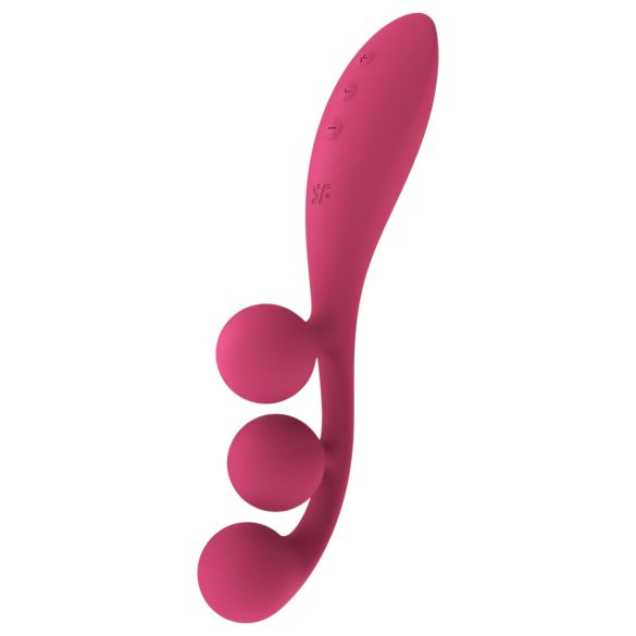 Satisfyer Tri Ball 1 - uzlādējams multifunkcionāls vibrators sarkans