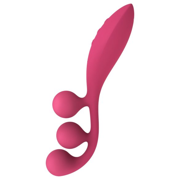 Satisfyer Tri Ball 1 - uzlādējams multifunkcionāls vibrators sarkans