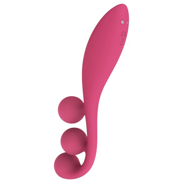 Satisfyer Tri Ball 1 - uzlādējams multifunkcionāls vibrators sarkans