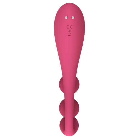 Satisfyer Tri Ball 1 - uzlādējams multifunkcionāls vibrators sarkans