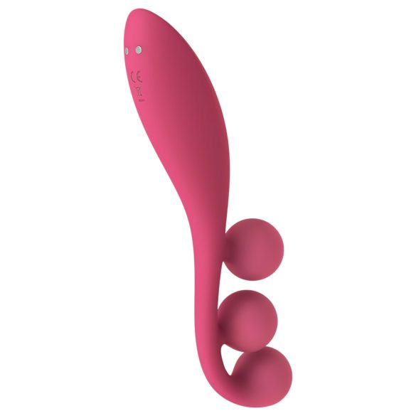 Satisfyer Tri Ball 1 - uzlādējams multifunkcionāls vibrators sarkans