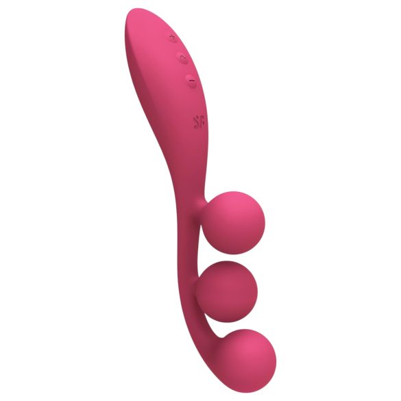 Satisfyer Tri Ball 1 - uzlādējams multifunkcionāls vibrators sarkans