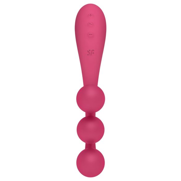 Satisfyer Tri Ball 1 - uzlādējams multifunkcionāls vibrators sarkans