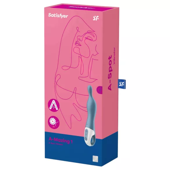 Satisfyer A-Mazing 1 - uzlādējams A punkta vibrators zils