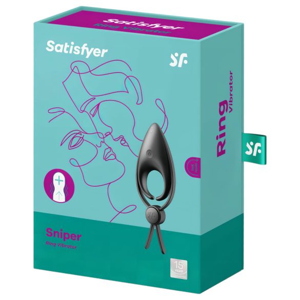 Satisfyer Sniper - uzlādējams vibrējošs dzimumlocekļa gredzens (melns)