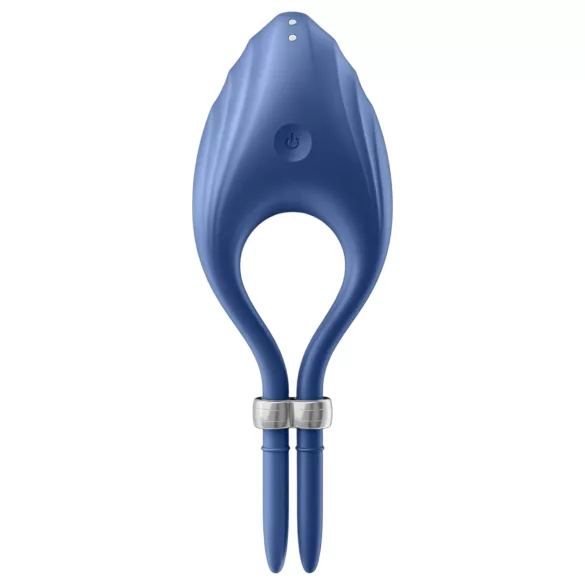Satisfyer Duelist - akumulatora vibrējošais dzimumlocekļa gredzens zils