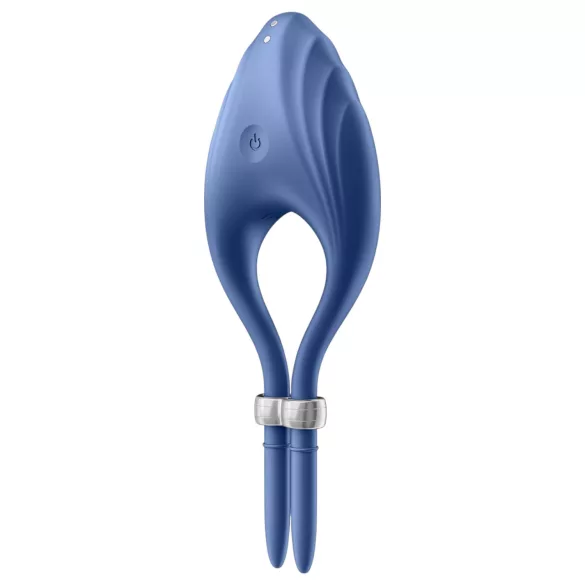 Satisfyer Duelist - akumulatora vibrējošais dzimumlocekļa gredzens zils