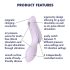 Satisfyer Curvy Trinity 2 - gaisa viļņu 2in1 vibrators (violets)