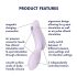 Satisfyer Curvy Trinity 2 - sieviešu vibrators ar gaisa viļņu funkciju lila