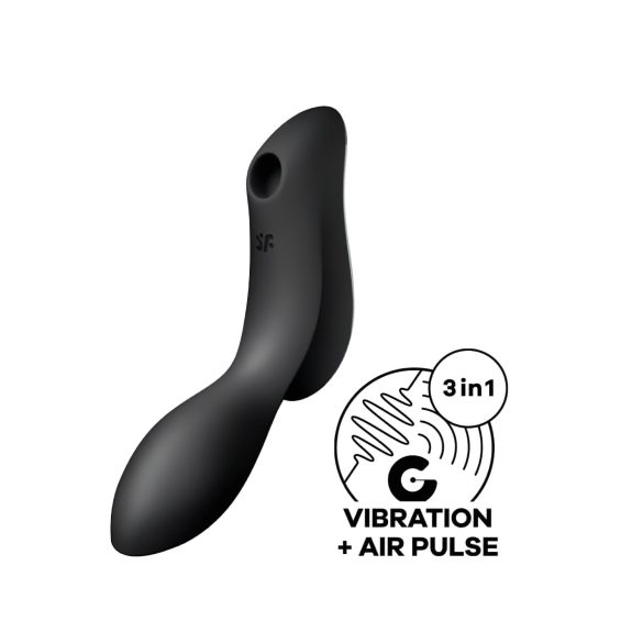 Satisfyer Curvy Trinity 2 - viļņveida 2in1 vibrators (melns)