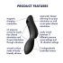 Satisfyer Curvy Trinity 2 - viļņveida 2in1 vibrators (melns)