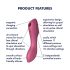 Satisfyer Curvy Trinity 3 - Gaisa viļņu 2in1 vibrators (sarkans)