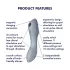 Satisfyer Curvy Trinity 3 - sieviešu 2in1 klitorālais vibrators ar gaisa viļņiem