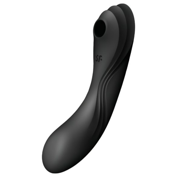 Satisfyer Curvy Trinity 4 - gaisa viļņu 2in1 vibrators (melns)