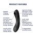 Satisfyer Curvy Trinity 4 - gaisa viļņu 2in1 vibrators (melns)