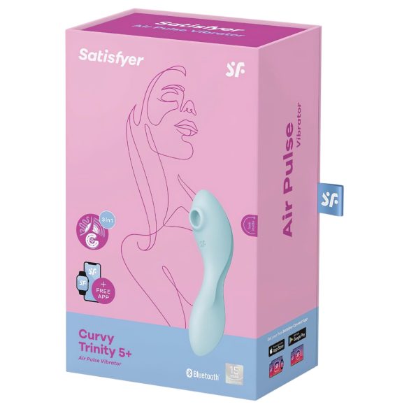 Satisfyer Curvy Trinity 5+ - sieviešu vibrators un klitora stimulators zils