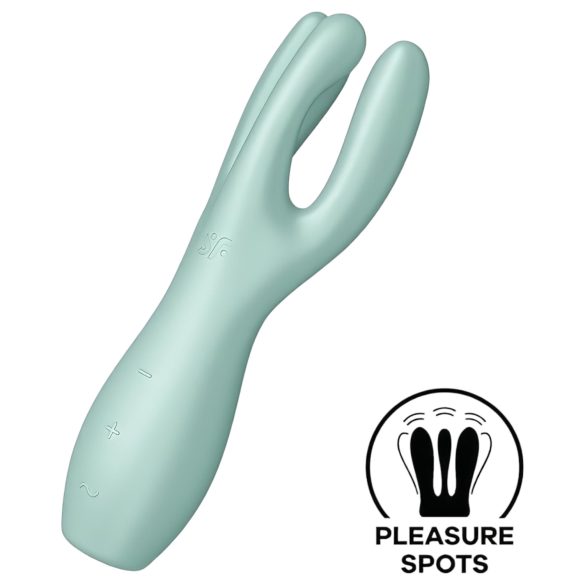 Satisfyer Trīsos 3 - akumulators klitora vibrators (piparmētru)
