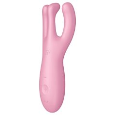  Satisfyer Threesome 4 - klitora vibrators ar viedajām funkcijām rozā