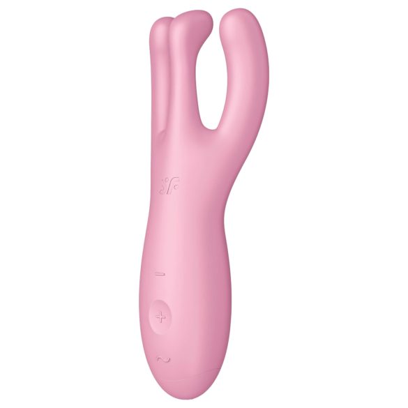 Satisfyer Threesome 4 - inteliģentais klitora vibrators (rozā)