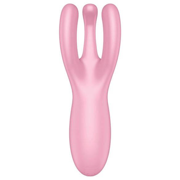 Satisfyer Threesome 4 - inteliģentais klitora vibrators (rozā)