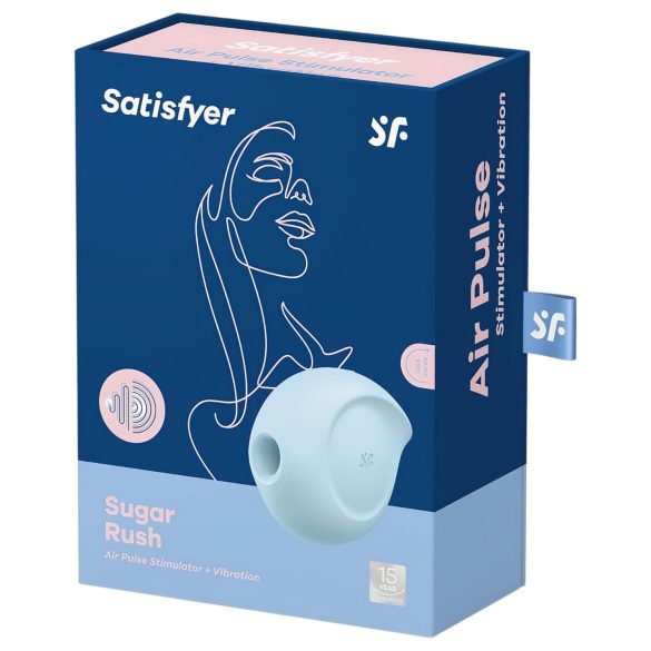 Satisfyer klitora stimulators ar viļņu vibrāciju zilā krāsā