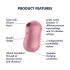 Satisfyer Cotton Candy - gaisa viļņu klitora stimulators (koraļļu krāsa)