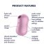 Satisfyer Cotton Candy - akumulatora gaisa viļņu klitora vibrators (violets)