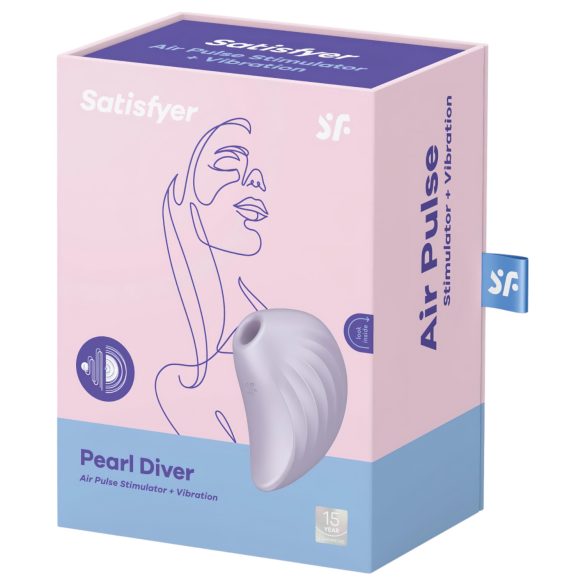 Satisfyer Pearl Diver - gaisa viļņu vibrators klitoram (violets)