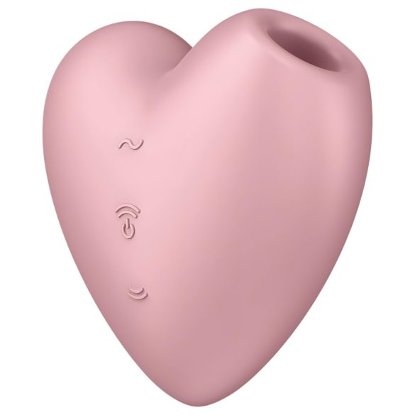 Satisfyer Cutie Heart - klitora stimulators ar gaisa viļņiem uzlādējams rozā
