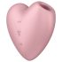 Satisfyer Cutie Heart - klitora stimulators ar gaisa viļņiem uzlādējams rozā