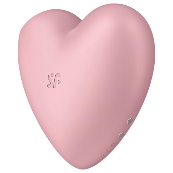 Satisfyer Cutie Heart - klitora stimulators ar gaisa viļņiem uzlādējams rozā