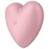 Satisfyer Cutie Heart - klitora stimulators ar gaisa viļņiem uzlādējams rozā