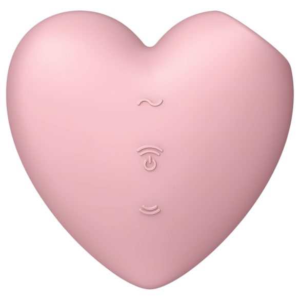 Satisfyer Cutie Heart - klitora stimulators ar gaisa viļņiem uzlādējams rozā
