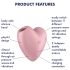 Satisfyer Cutie Heart - akumulatora klitora vibrators ar gaisa viļņiem (rozā)