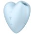 Satisfyer Cutie Heart - akumulators klitora vibrators ar gaisa viļņiem (zils)