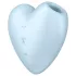 Satisfyer Cutie Heart - klitora stimulators ar gaisa viļņiem uzlādējams zils